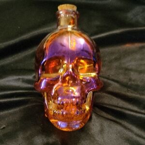 Iridescent Skull Glass Art Decor